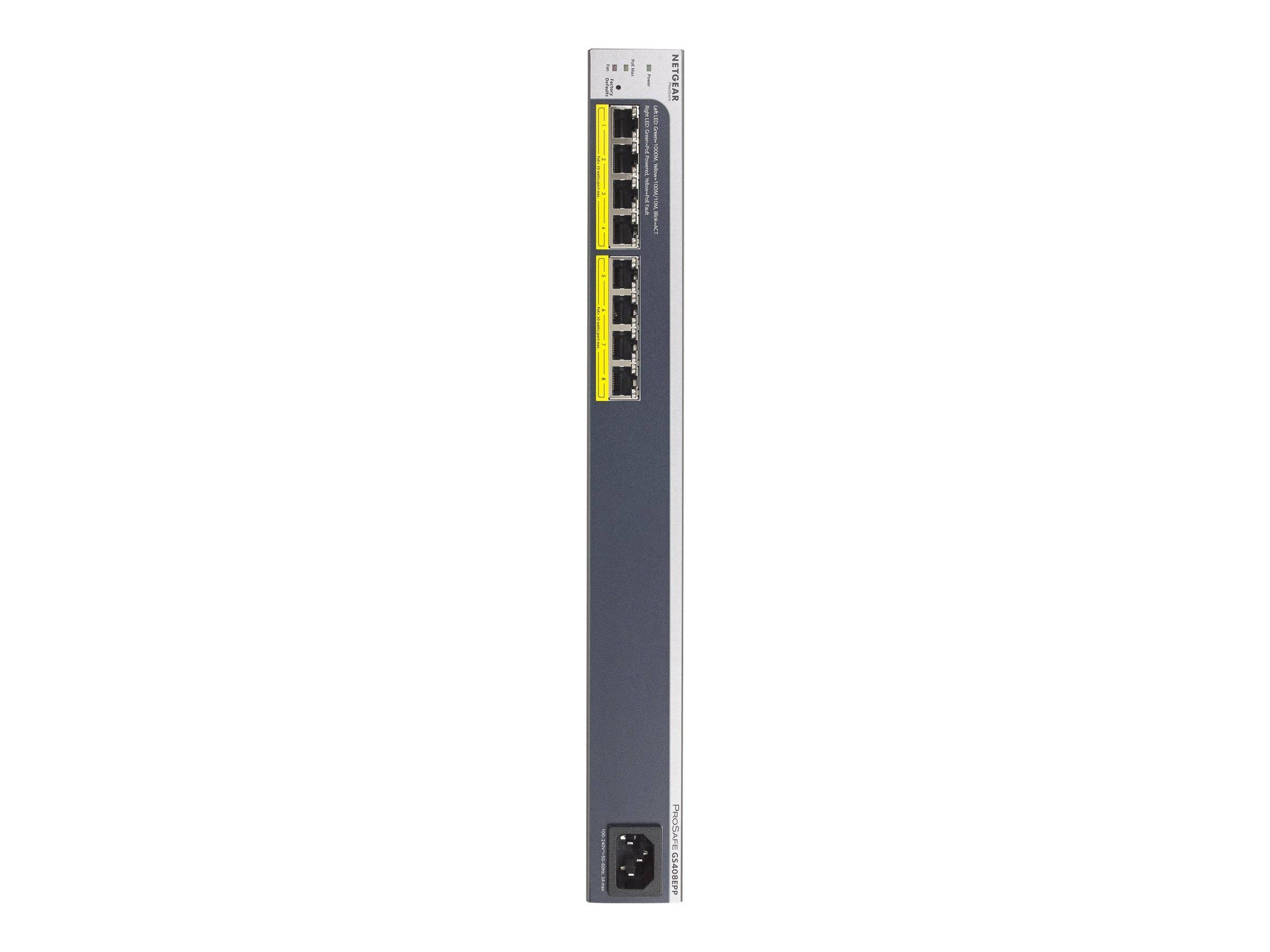 NETGEAR Plus GS408EPP - Switch - managed - 8 x 10/100/1000 (PoE+)