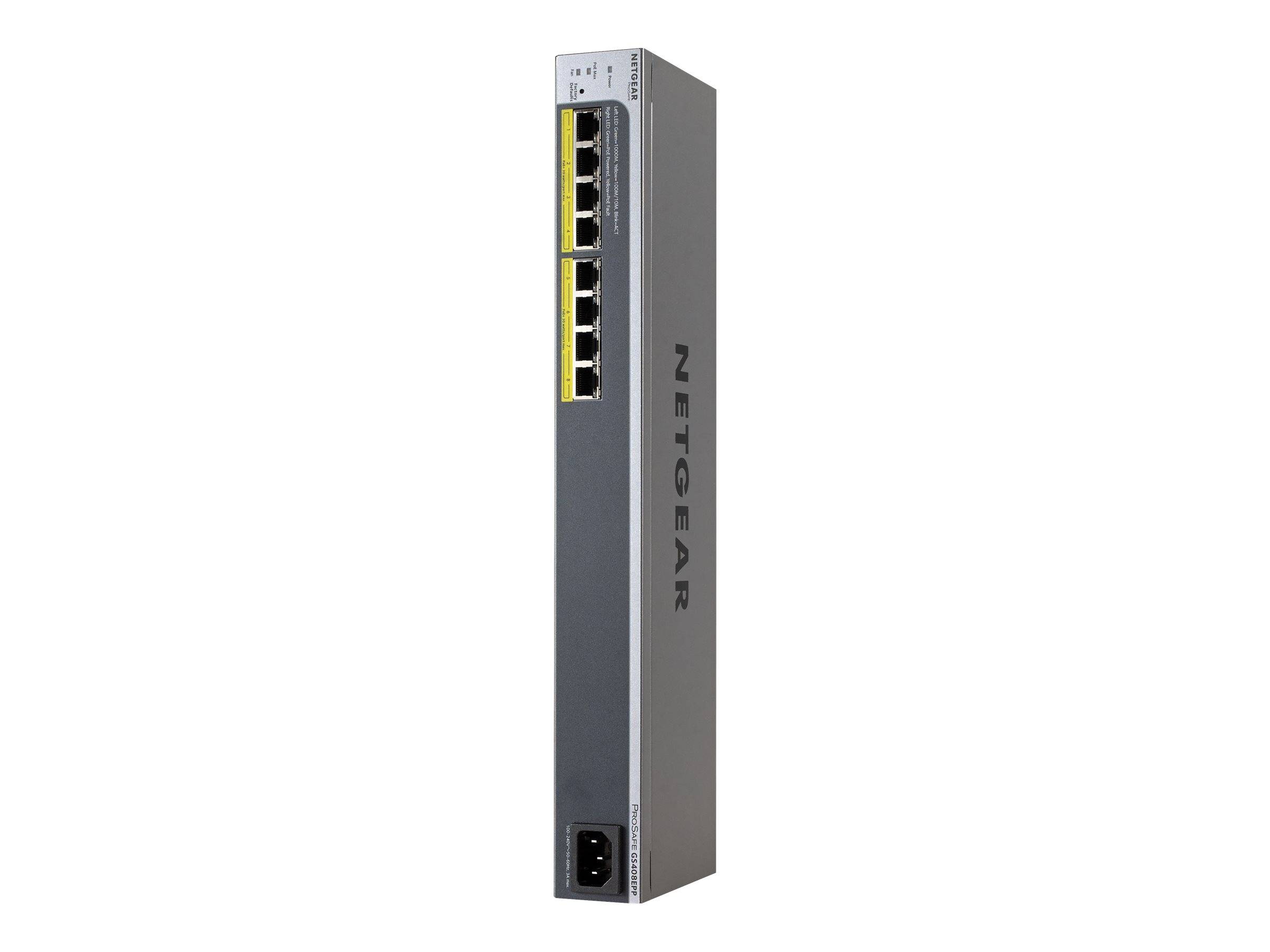 NETGEAR Plus GS408EPP - Switch - managed - 8 x 10/100/1000 (PoE+)
