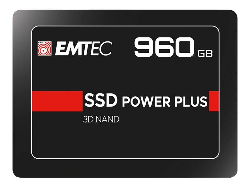 EMTEC 960 GB SSD-Laufwerk mit der Beschriftung „SSD POWER PLUS