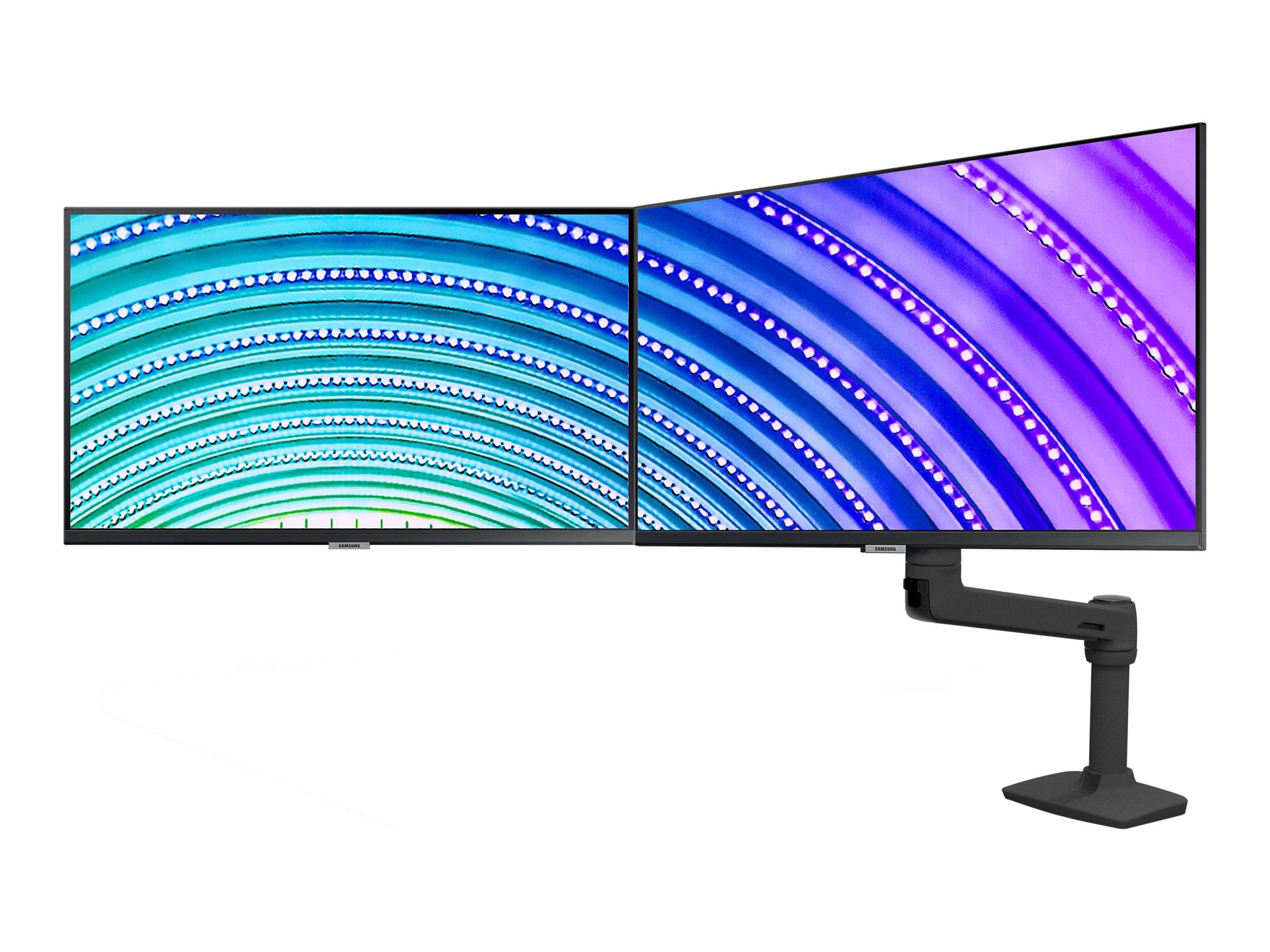 Ergotron LX - Befestigungskit (Gelenkarm, Verlängerung, Basis, 2-teilige Tischklemme, Arm für zwei Bildschirme, 2 Drehge