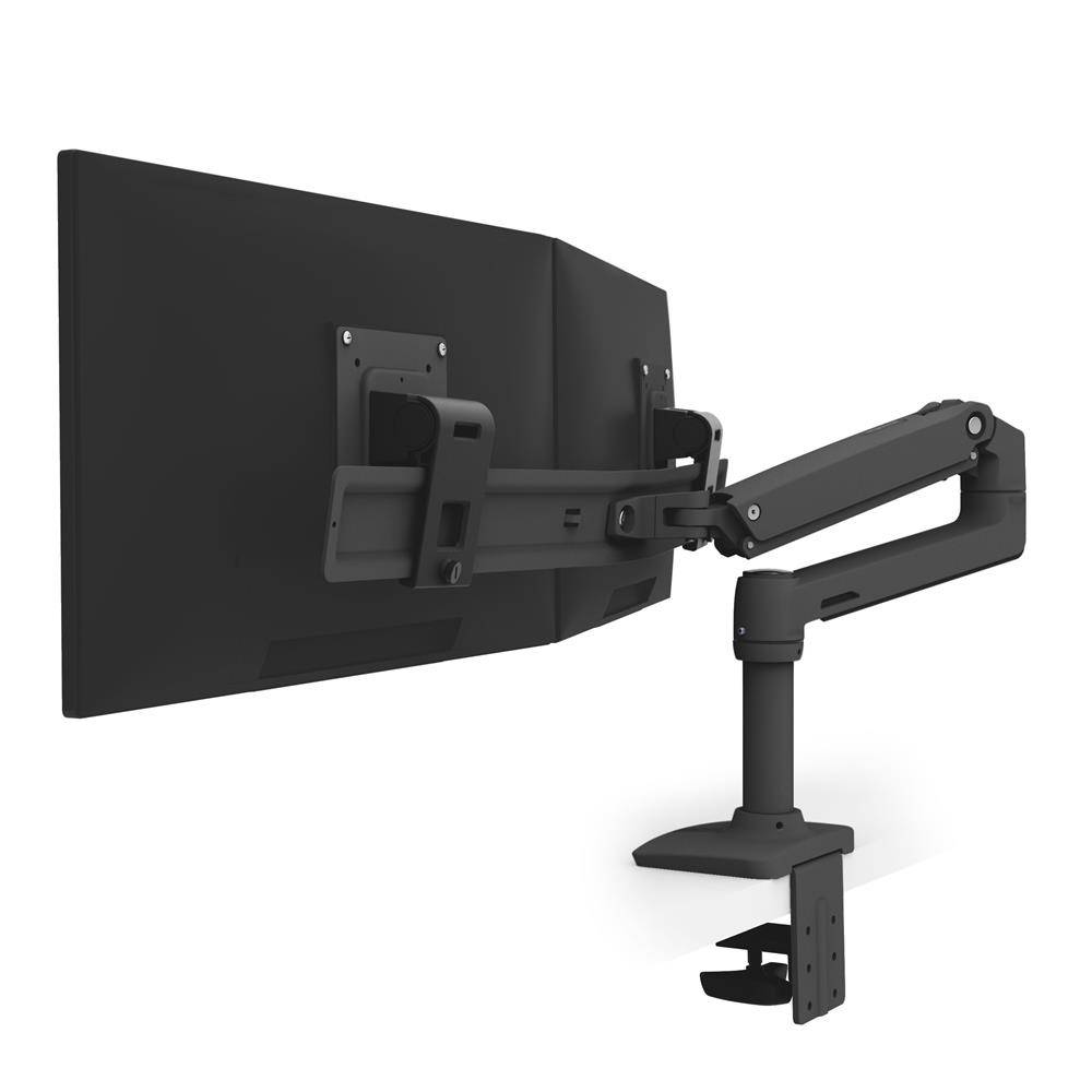 Ergotron LX - Befestigungskit (Gelenkarm, Verlängerung, Basis, 2-teilige Tischklemme, Arm für zwei Bildschirme, 2 Drehge