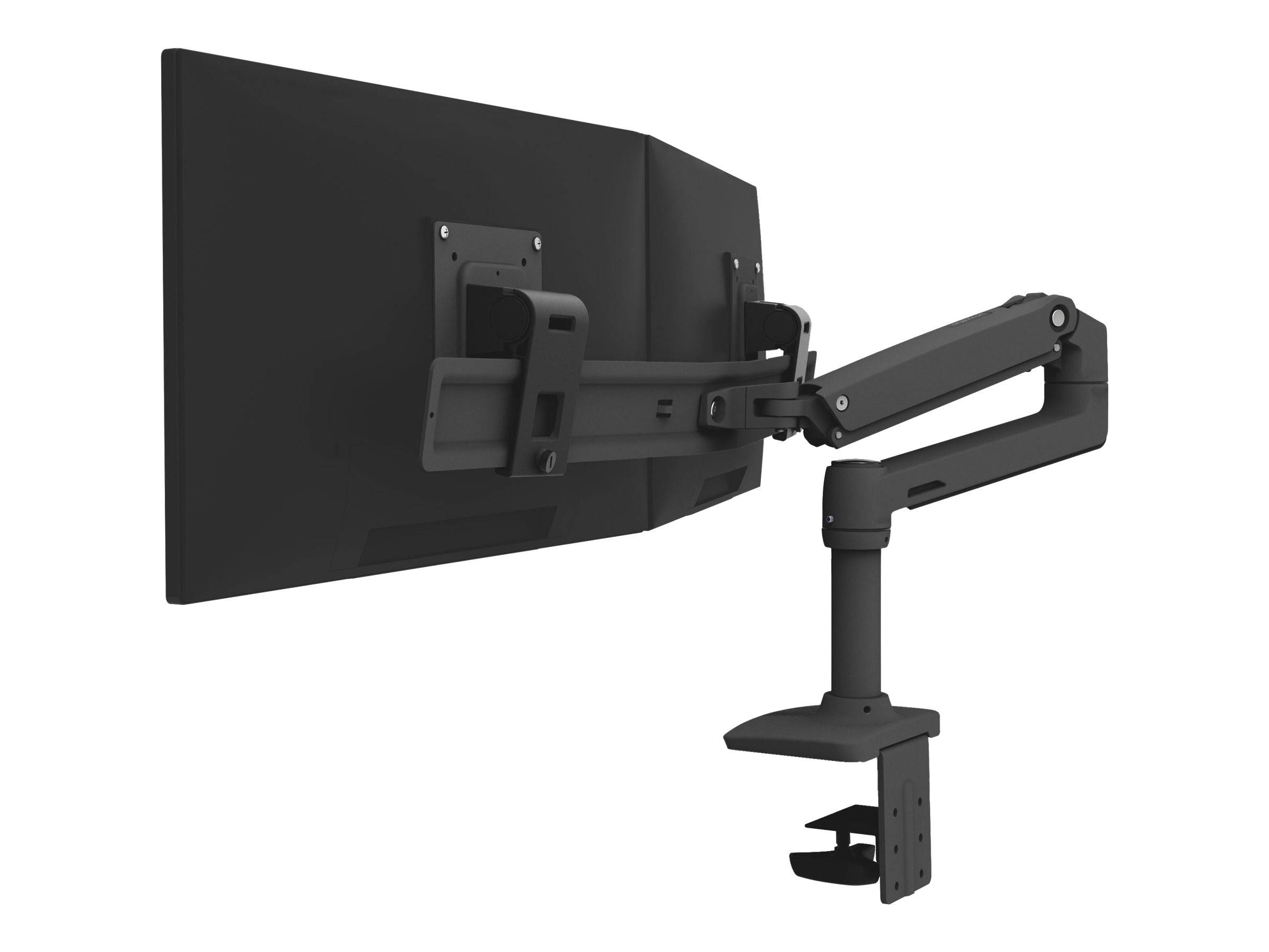Ergotron LX - Befestigungskit (Gelenkarm, Verlängerung, Basis, 2-teilige Tischklemme, Arm für zwei Bildschirme, 2 Drehge