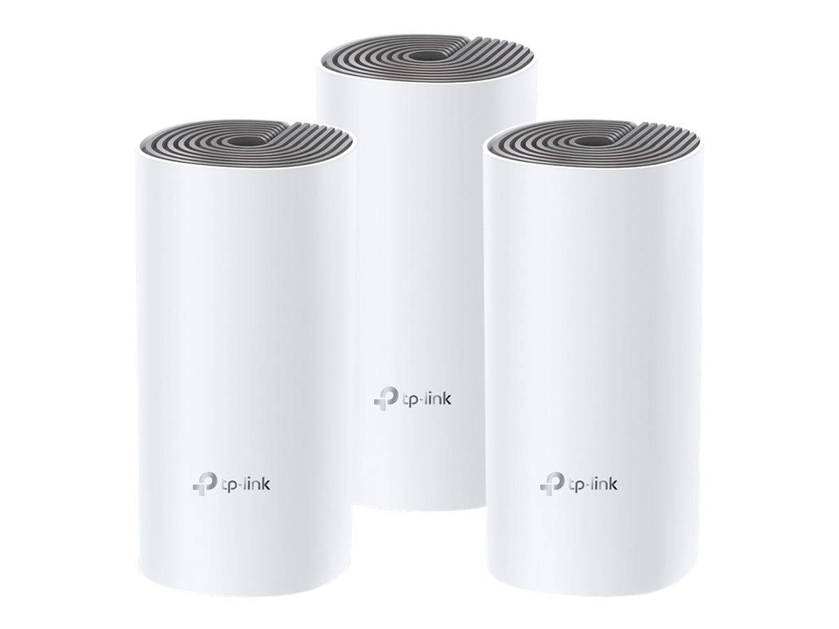 TP-LINK Deco E4 - WLAN-System - (3 Router) - Netz - Wi-Fi 5 - Dual-Band (Packung mit 3)