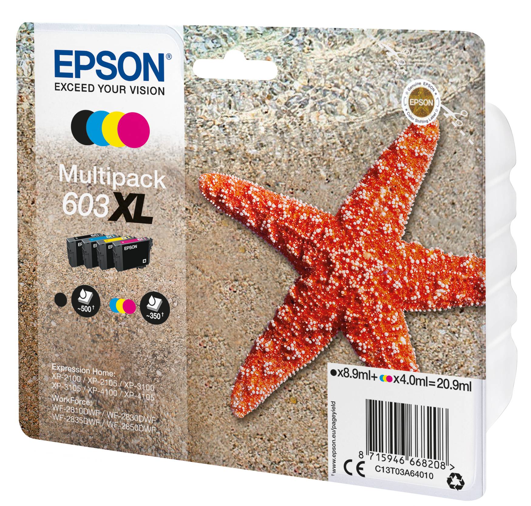 Epson 603XL Multipack - 4er-Pack - XL - Schwarz, Gelb, Cyan, Magenta