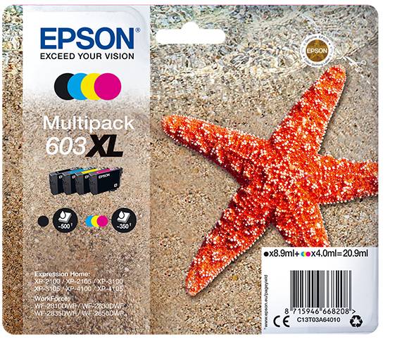 Epson 603XL Multipack - 4er-Pack - XL - Schwarz, Gelb, Cyan, Magenta
