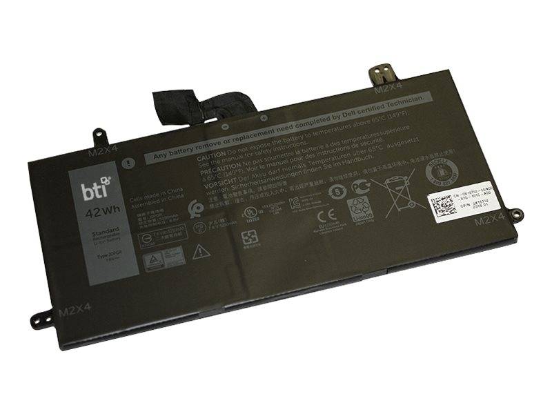 Schwarzes BTI 42Wh Laptop-Akkupaket mit Montagelaschen und Steckerkabel