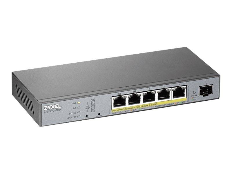 Zyxel GS1350-6HP - Switch - Smart - 5 x 10/100/1000 (PoE+)