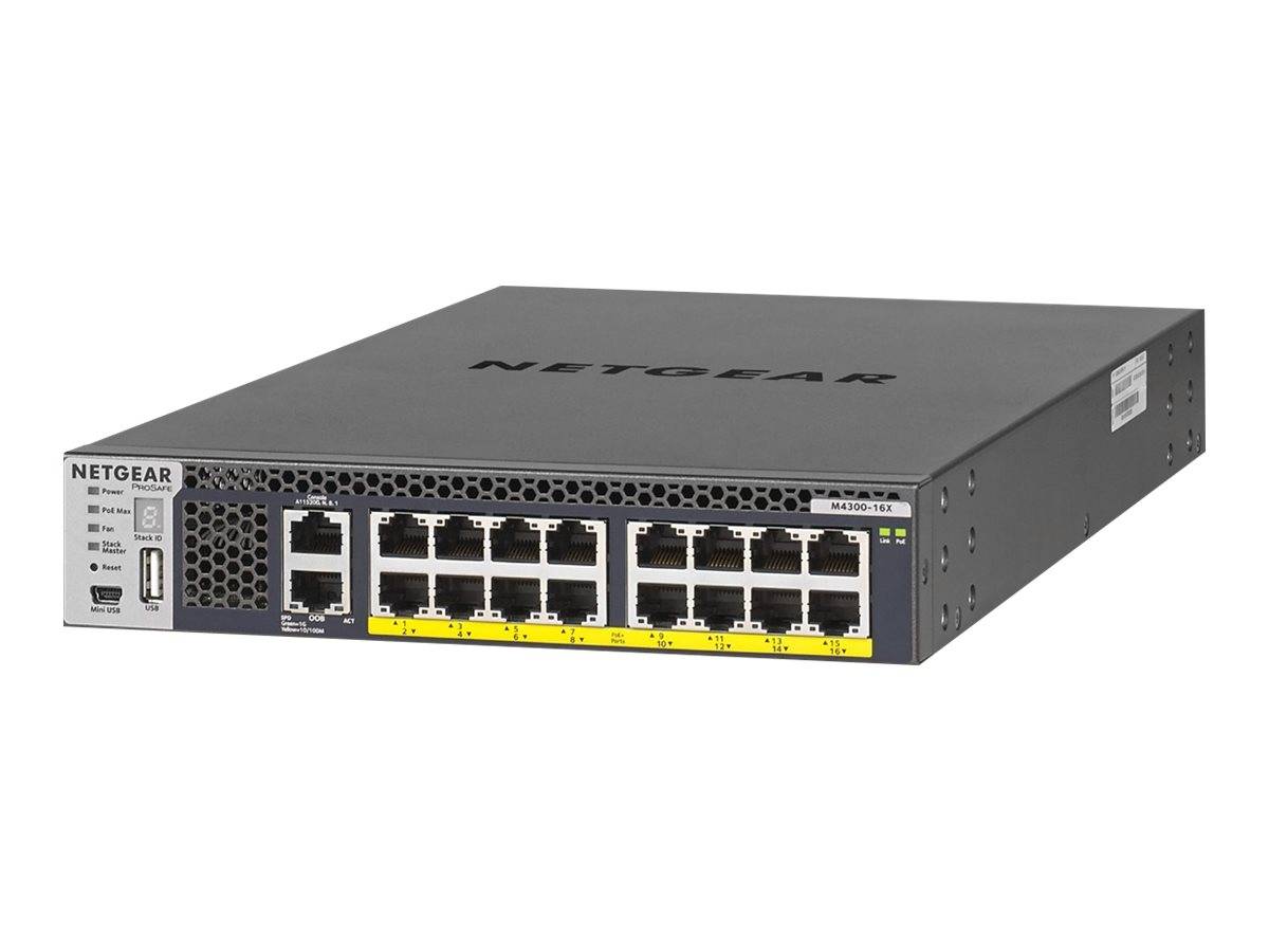 NETGEAR M4300-16X - Switch - L3 - managed - 16 x 100/1000/2.5G/5G/10GBase-T (PoE+)