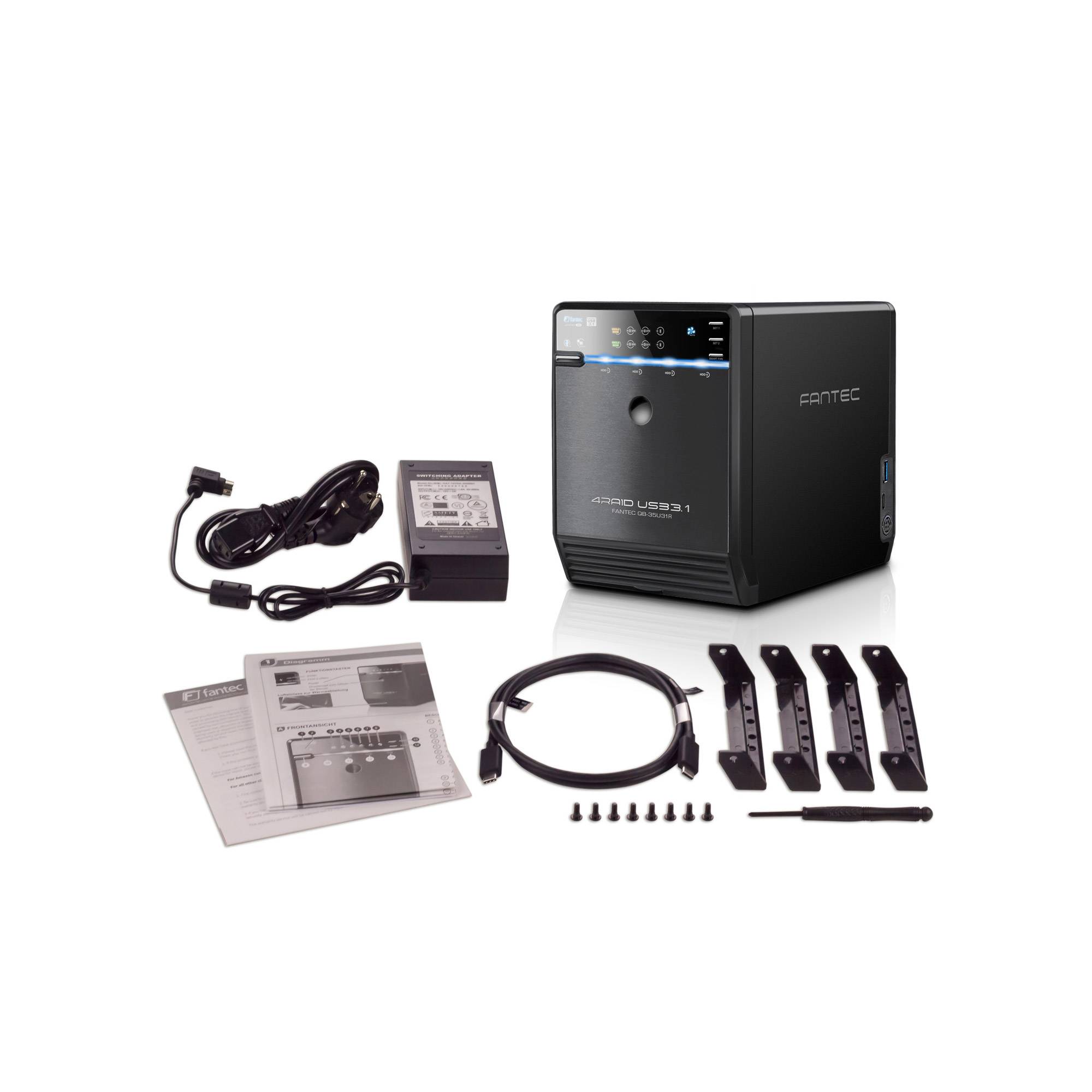 FANTEC QB-35U31R - Solid-State-/Festplattenarray - 4 Schächte (SATA-600)