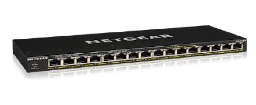 Netgear GS316P - Switch - unmanaged - 16 x 10/100/1000 (PoE+)
