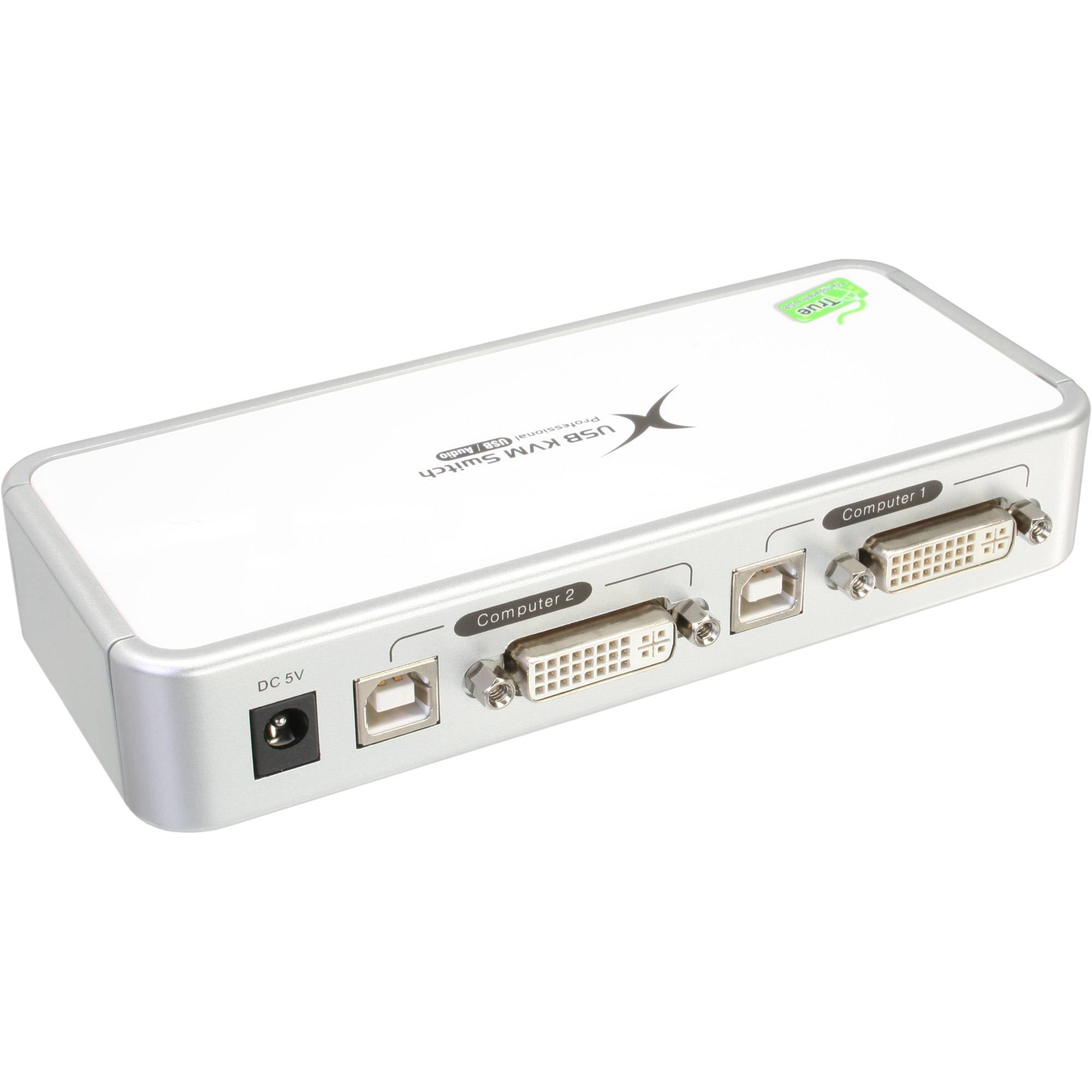 INLINE - KVM Switch - DVI - 2-fach - USB (4-fach) - mit Audio