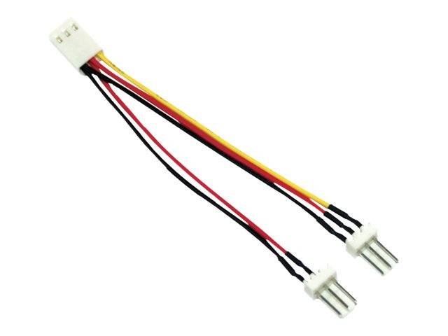 InLine Lüfter Adapterkabel - 3pol Molex BU an 2x 3pol Molex ST - 100er Pack - bi