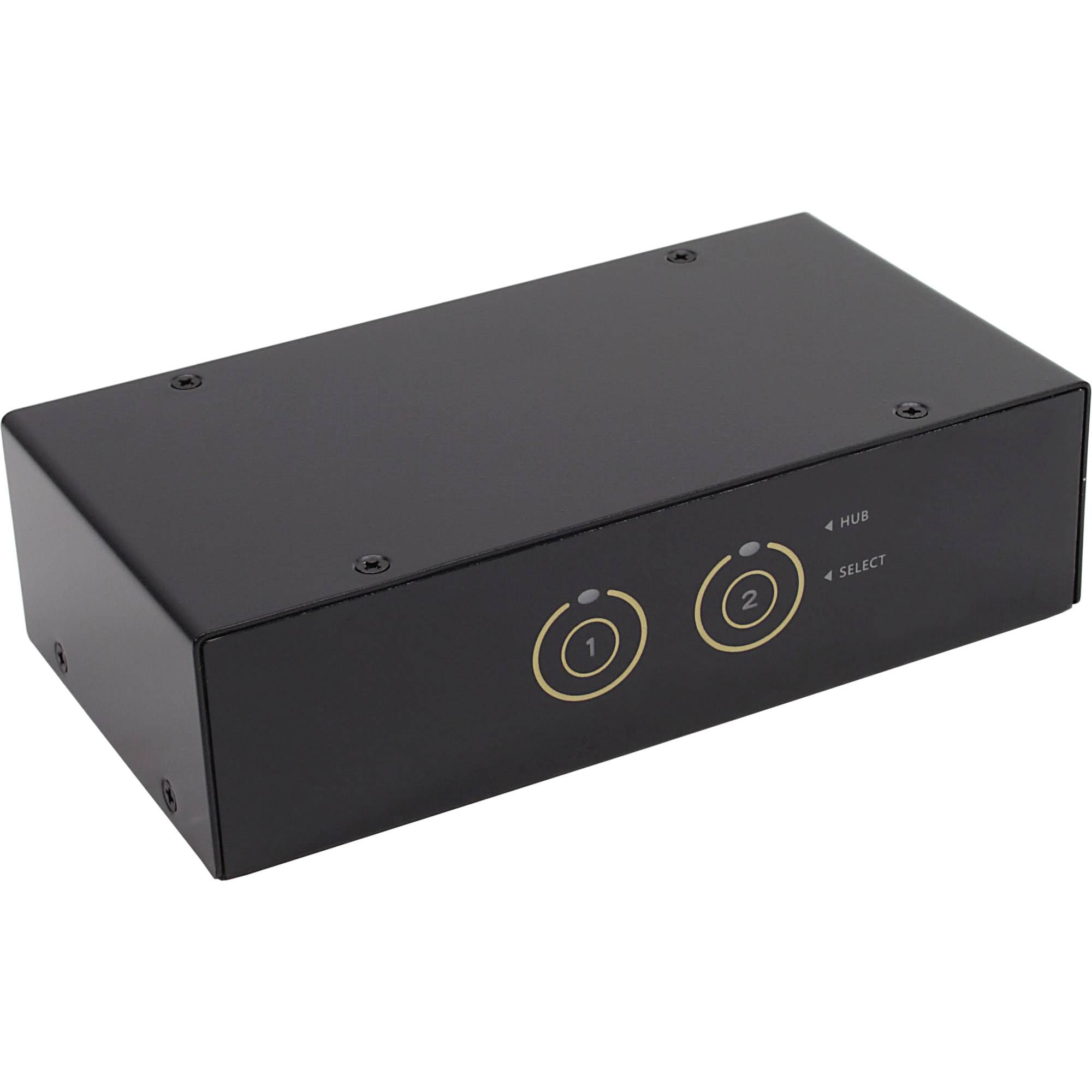 INLINE - KVM Desktop Switch - 2-fach - DisplayPort - USB 3.0 Hub - mit Audio