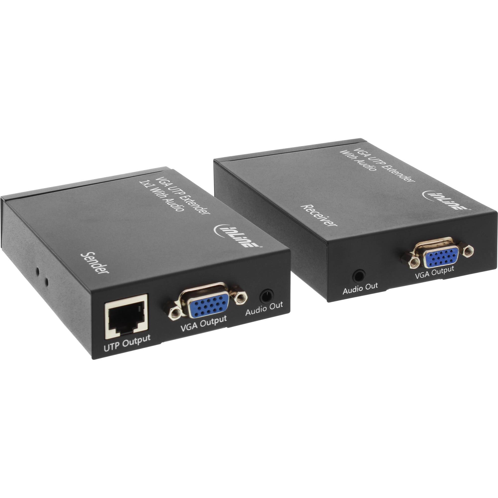 InLine VGA UTP Extender with Audio (Sender and Receiver Unit)