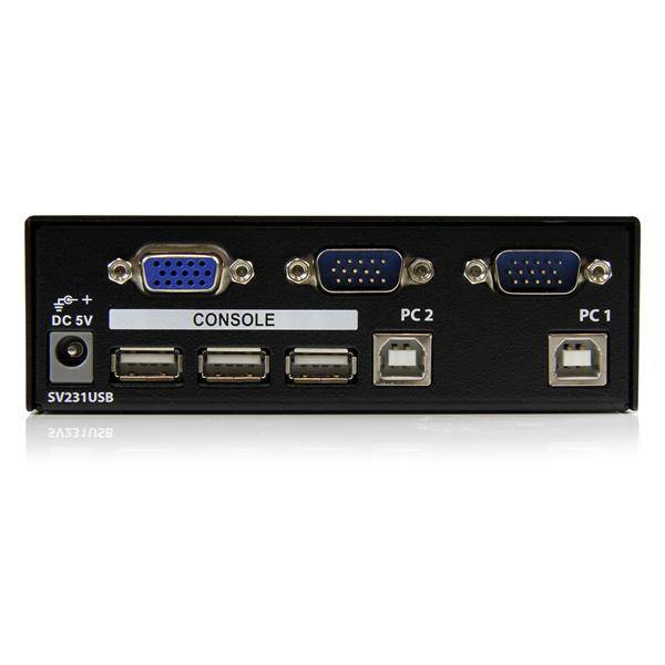 StarTech.com 2 Port VGA USB KVM Switch - VGA KVM Umschalter inkl. Kabel