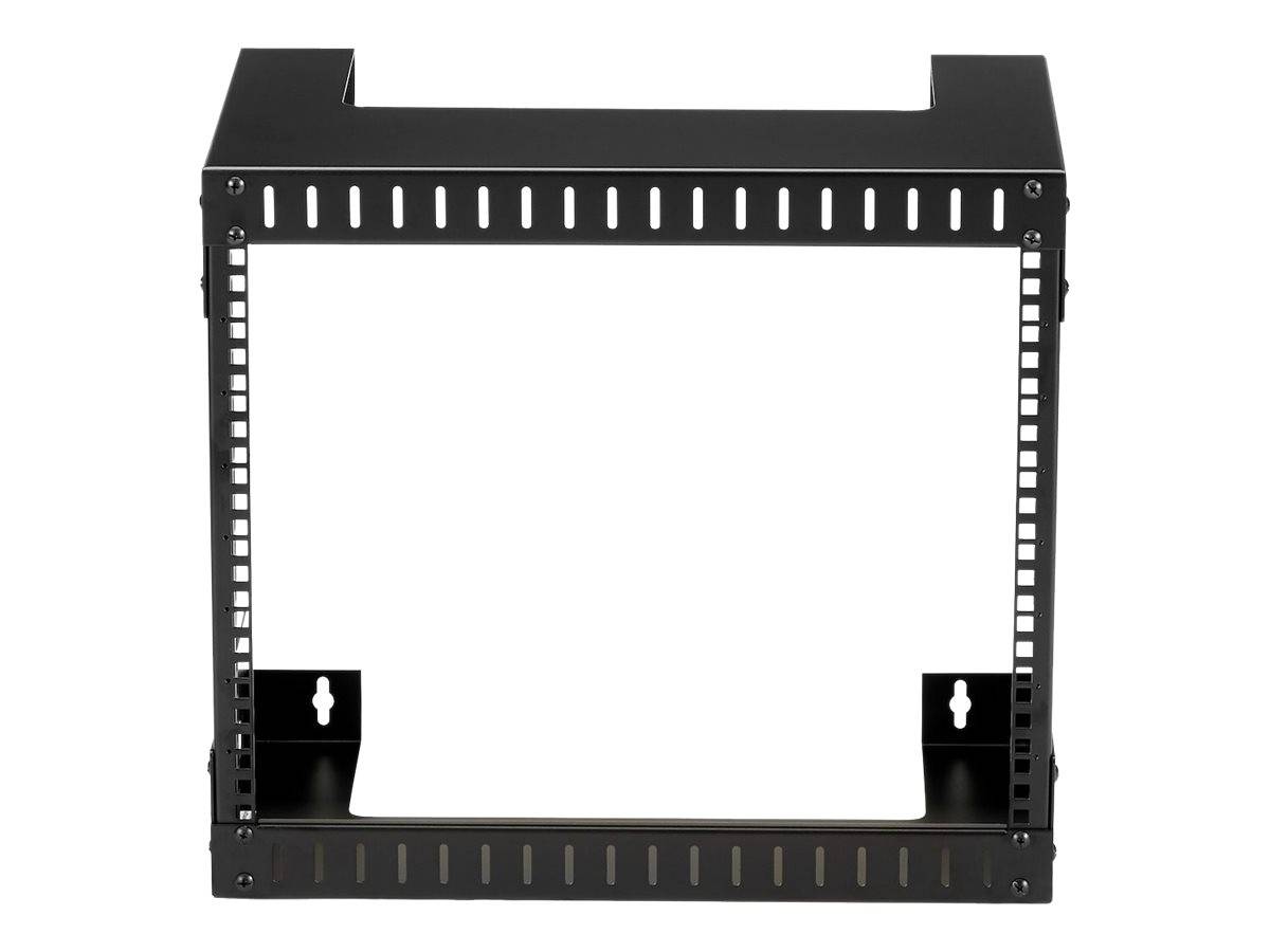 StarTech.com 8U 19" Wall Mount Network Rack - 12" Deep 2 Post Open Frame Server Room Rack for Data/AV/IT/Computer Equipment/Patch Panel with Cage
