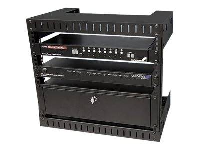 StarTech.com 8U 19" Wall Mount Network Rack - 12" Deep 2 Post Open Frame Server Room Rack for Data/AV/IT/Computer Equipment/Patch Panel with Cage