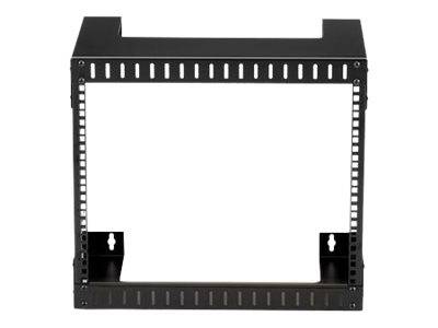 StarTech.com 8U 19" Wall Mount Network Rack - 12" Deep 2 Post Open Frame Server Room Rack for Data/AV/IT/Computer Equipment/Patch Panel with Cage