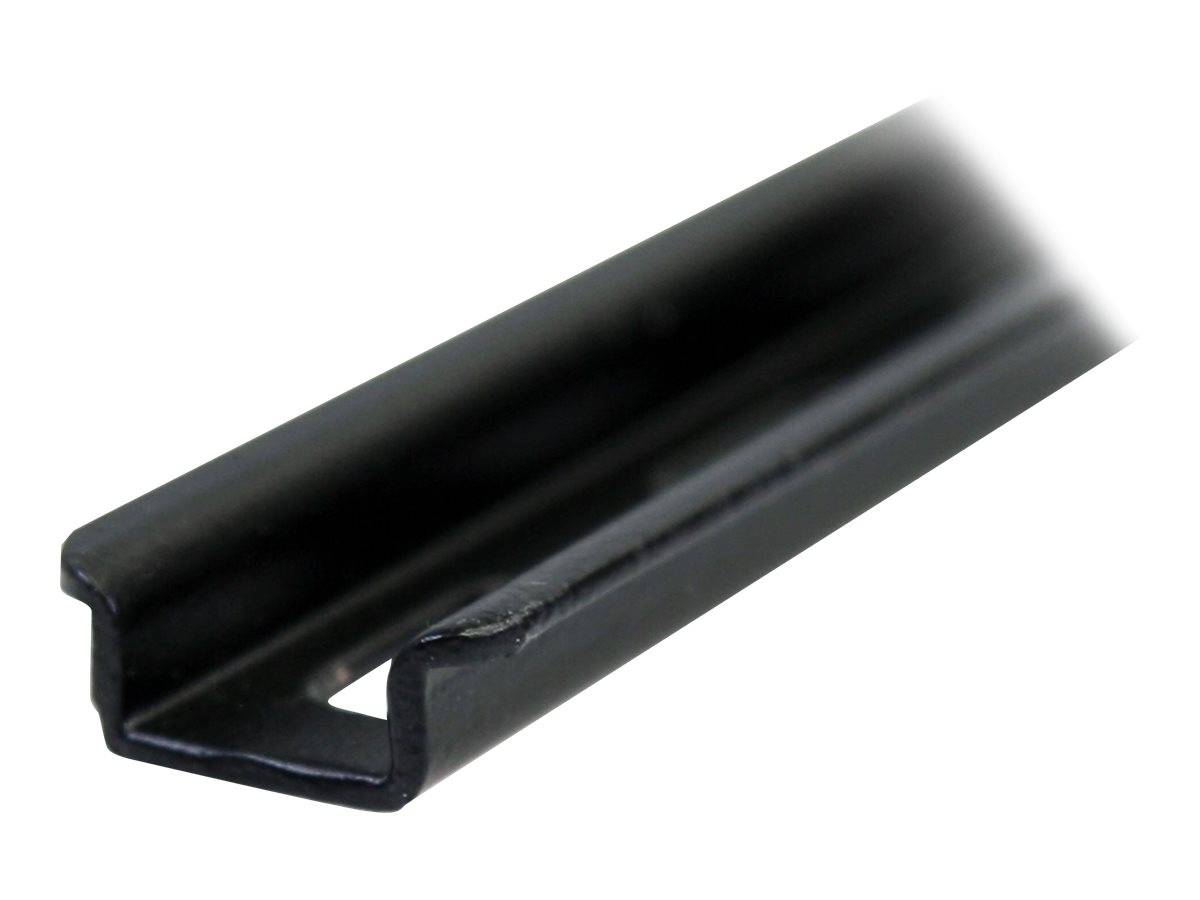 StarTech.com 19"" DIN Rail Rackmount Kit einstellbar mit Hutschiene/Mini/ G-Schiene - Rack-Schienen-Kit - Schwarz - 2U -