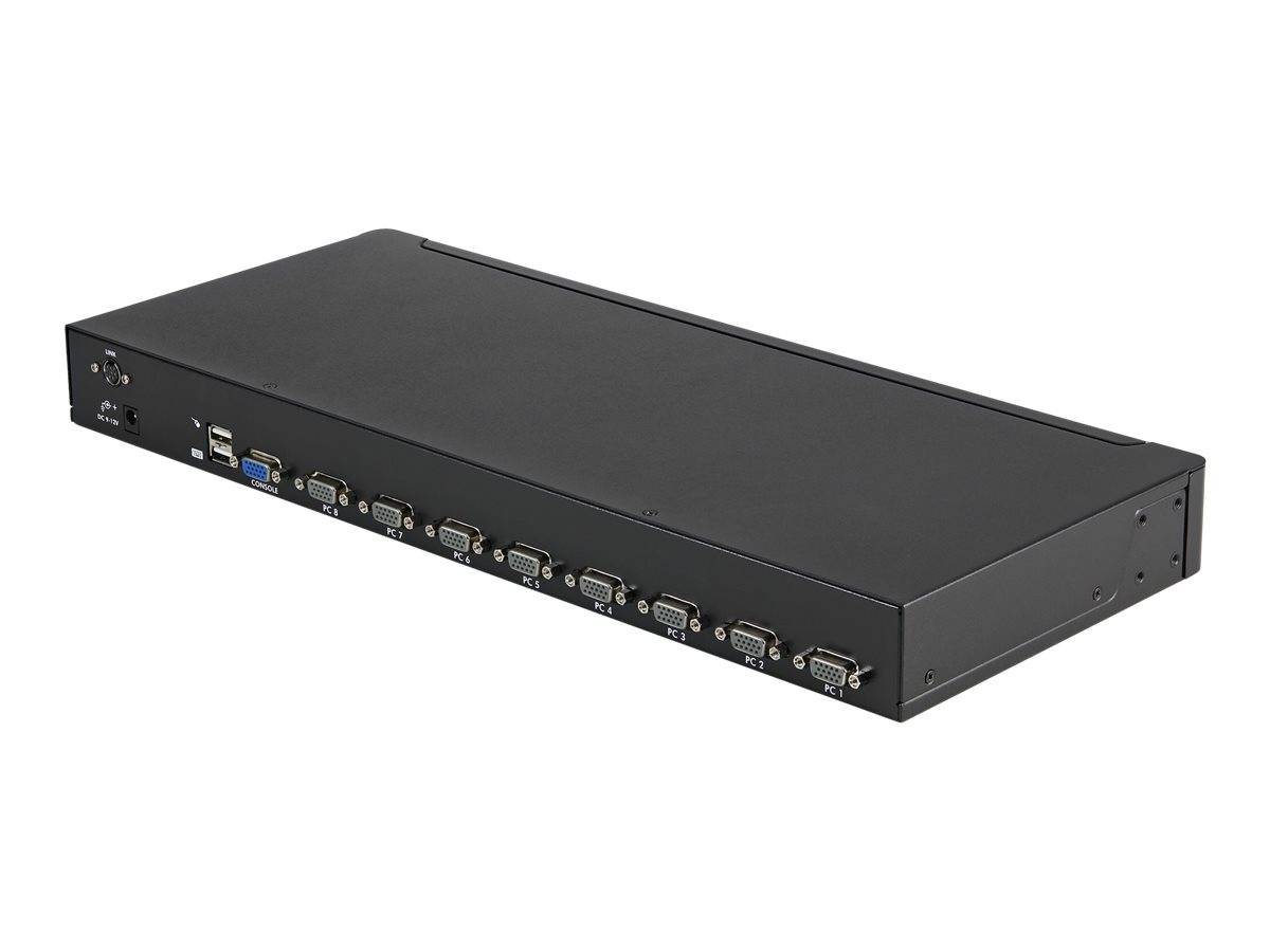 StarTech.com 8 Port 1U Rackmount USB KVM Switch Kit with OSD and Cables - Rack mount KVM - VGA KVM Switch - 8 Port KVM S