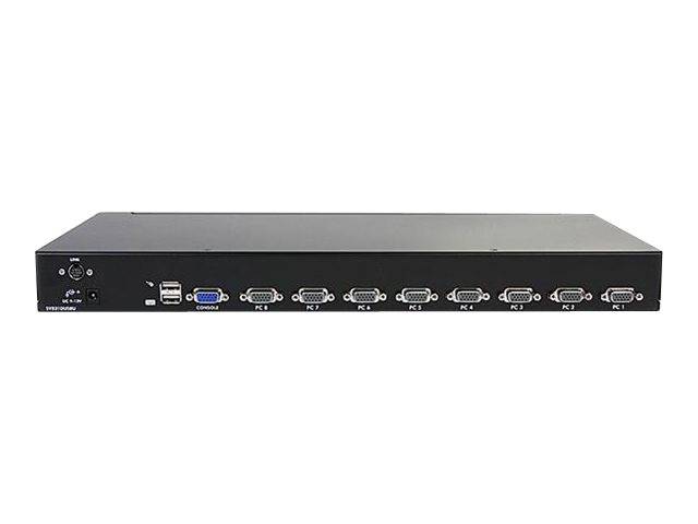 StarTech.com 8 Port 1U Rackmount USB KVM Switch Kit with OSD and Cables - Rack mount KVM - VGA KVM Switch - 8 Port KVM S