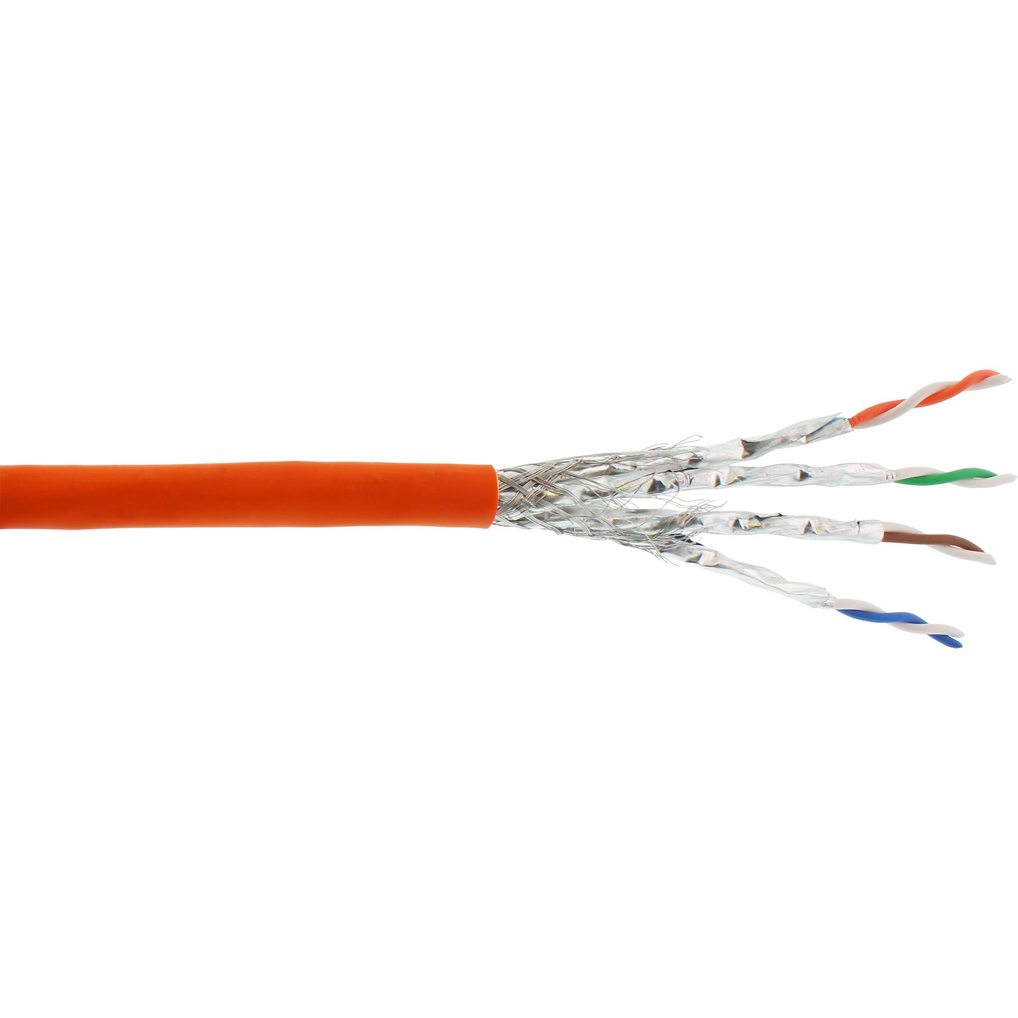 INLINE - Verlegekabel Cat.7a - S/FTP (PiMF) 4x2x0,58 AWG23 - 1200MHz - LSZH - 100m