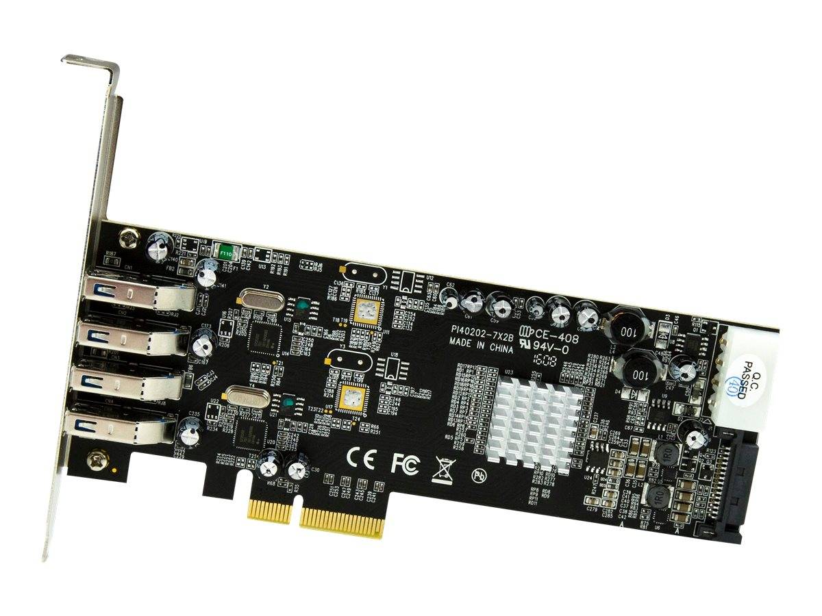 StarTech.com 4-Port USB 3.0 PCI Express Card Adapter - PCIe SuperSpeed USB 3.0 Expansion Card w/ 2 Dedicated 5Gbps Chann
