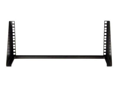 StarTech.com 4 HE 19 Zoll vertikale Wandmontage Rack Halterung aus Stahl - Schwarz - Halterung - geeignet für Wandmontag