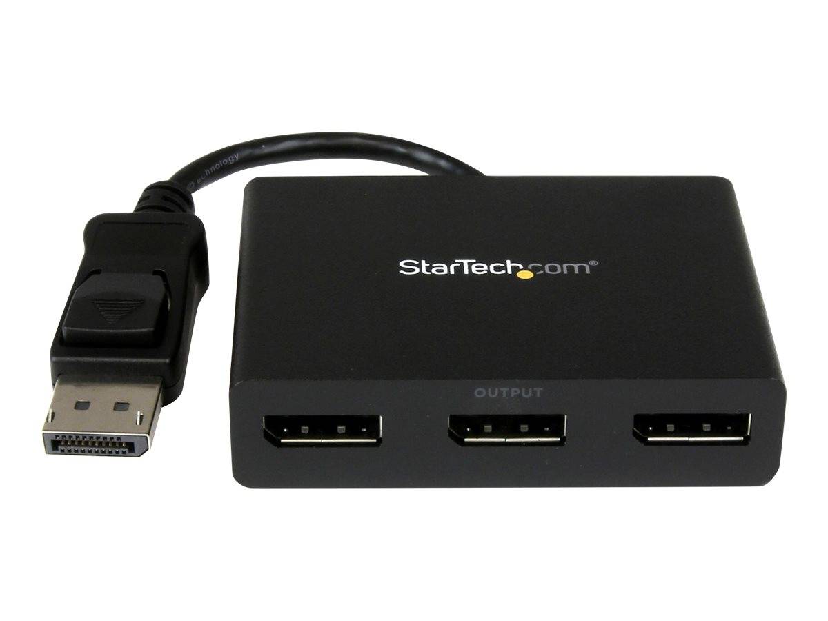 StarTech.com 3-Port Multi Monitor Adapter - DisplayPort 1.2 MST-Hub auf Dual 4K 30Hz & 1x 1080p - Video-Splitter für den