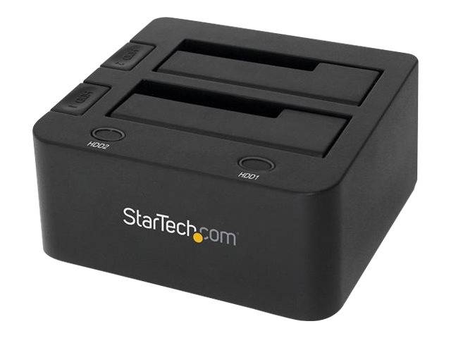 StarTech.com Dual-Bay USB 3.0 to SATA Hard Drive Docking Station, USB Hard Drive Dock, External 2.53.5 SATA IIIIII, SSDH