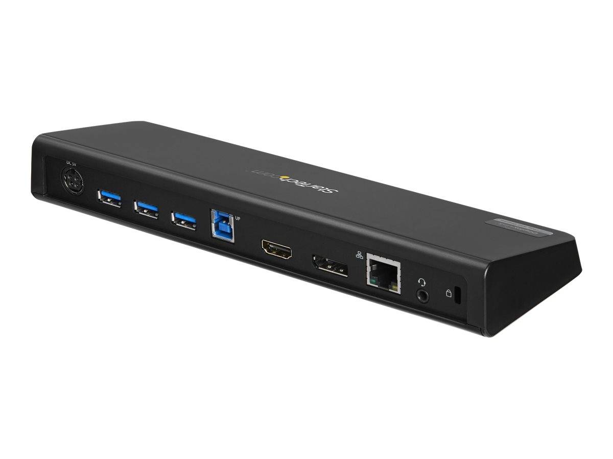 StarTech.com USB 3.0 Dockingstation für zwei Monitore mit HDMI & 4K DisplayPort - USB 3.0 auf 4x USB-A, Ethernet, HDMI u