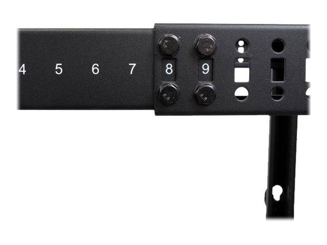 StarTech.com 12HE 4 Pfosten Open Frame Server Rack / Schrank tiefenverstellbar mit Rollen / Nivellierfüße und Kabelverwaltung