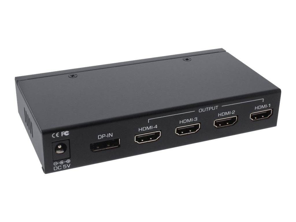INLINE - Displayport zu HDMI 2x2 Videowand Splitter - 1 Eingang auf 4 Ausgänge - 4K