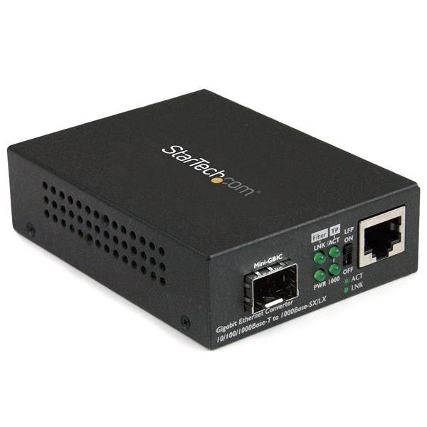 StarTech.com Gigabit Ethernet LWL / Glasfaser Medienkonverter mit SFP - 1000 Mbit/s Multimode Gigabit Ethernet Medienkon