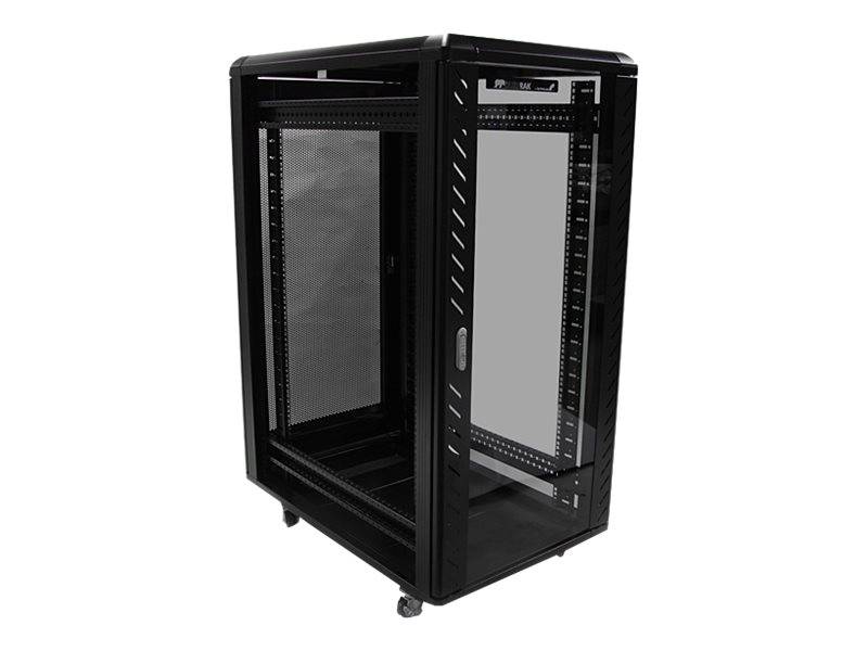 StarTech.com 25U Network Rack Cabinet on Wheels - 36in Deep - Portable 19in 4 Post Network Rack Enclosure for Data & IT