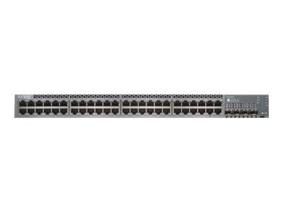 Juniper Networks EX Series EX3400-48T - Switch - L3 - managed - 48 x 10/100/1000 + 4 x Gigabit SFP / 10 Gigabit SFP+ + 2