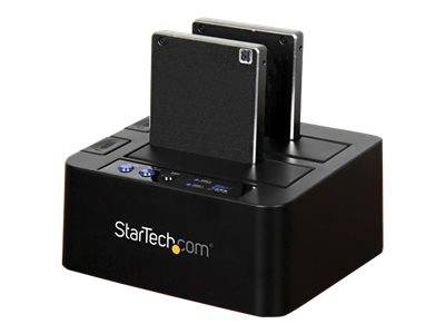 StarTech.com Standalone Hard Drive Duplicator, Dual Bay HDDSSD ClonerCopier, USB 3.1 (10 Gbps)