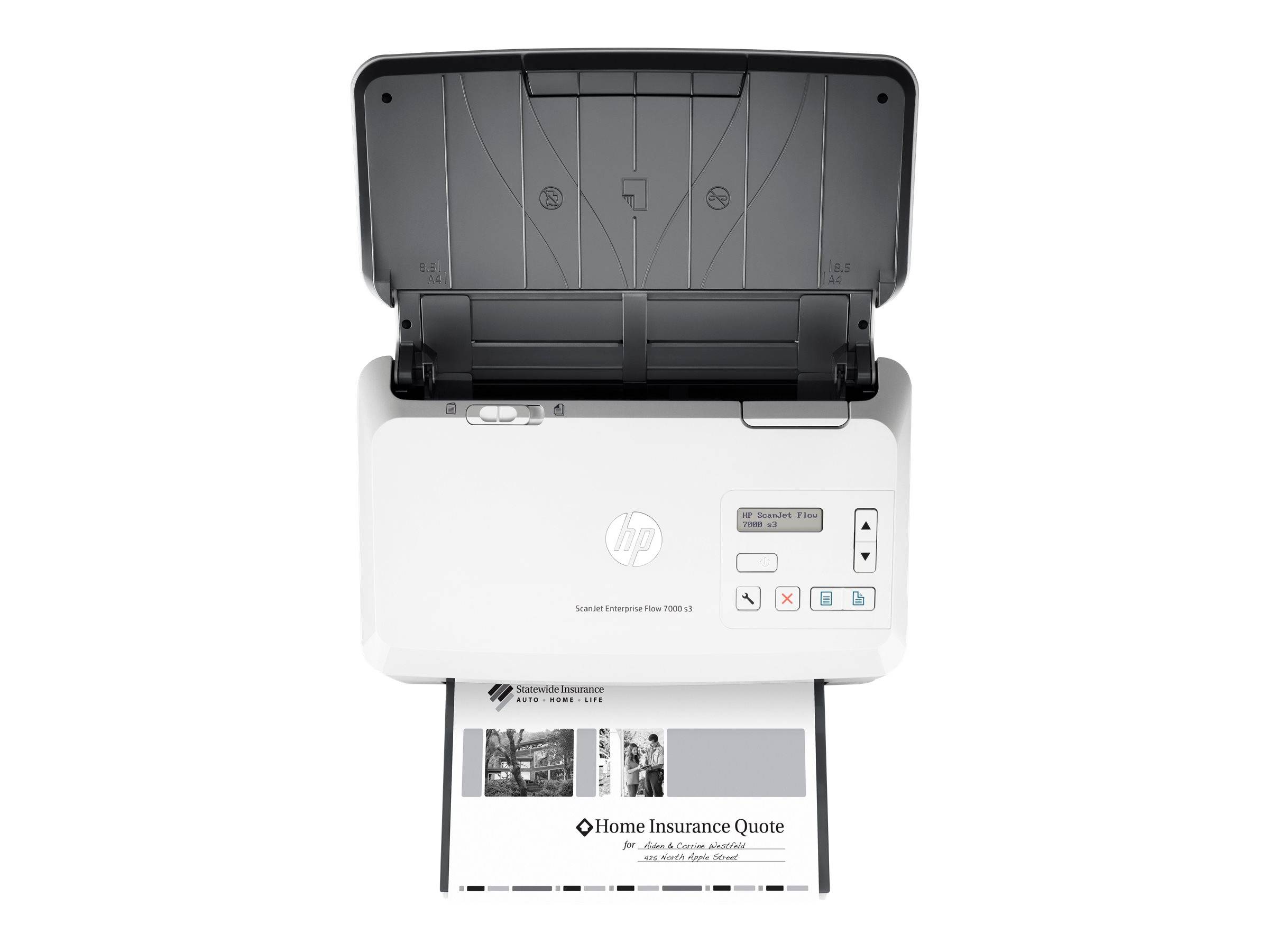 HP ScanJet Enterprise Flow 7000 s3 - Dokumentenscanner - Duplex - 216 x 3100 mm - 600 dpi x 600 dpi - bis zu 75 Seiten/M