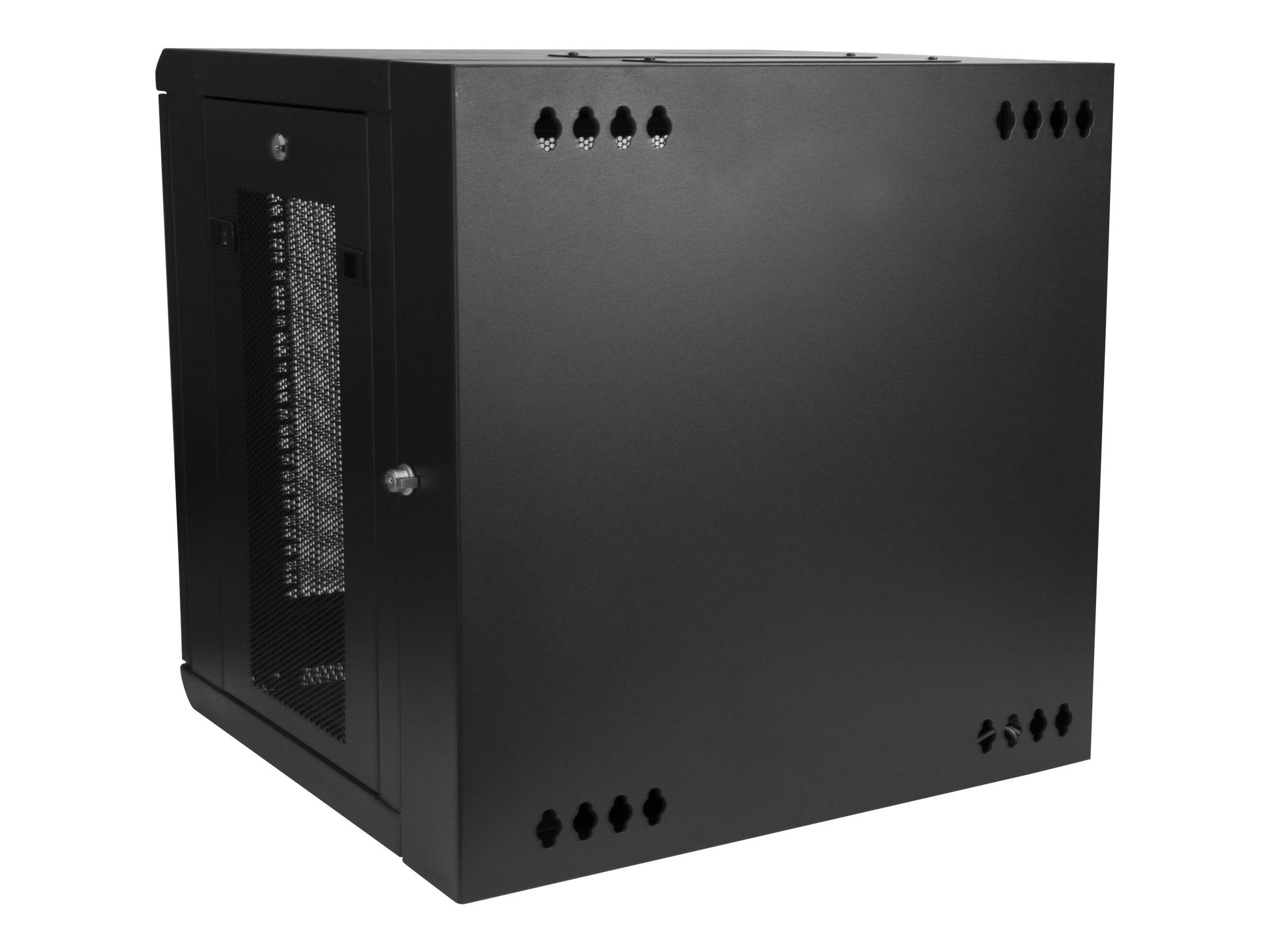 StarTech.com 12U 19" Wall Mount Network Cabinet, 20" Deep 4 Post Hinged Locking IT Computer Equipment Enclosure with Shelf, Flexible Vented Switch