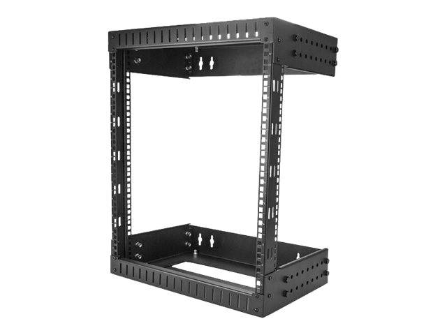StarTech.com 12U 19"" Wall Mount Network Rack, Adjustable Depth 12-20"" 2 Post Open Frame Server Room Rack for AV/Data/ IT