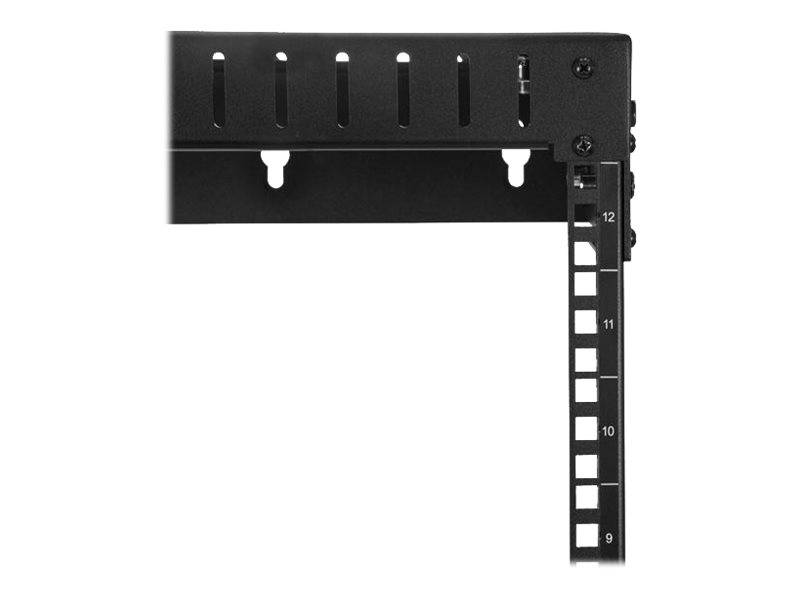 StarTech.com 12U 19"" Wall Mount Network Rack, Adjustable Depth 12-20"" 2 Post Open Frame Server Room Rack for AV/Data/ IT