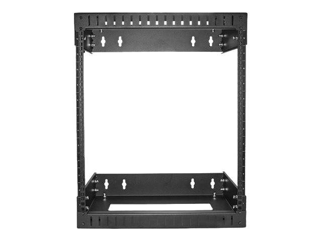 StarTech.com 12U 19"" Wall Mount Network Rack, Adjustable Depth 12-20"" 2 Post Open Frame Server Room Rack for AV/Data/ IT