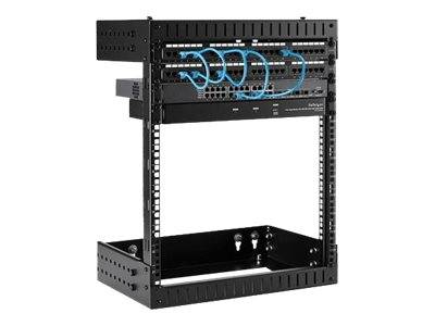 StarTech.com 12U 19"" Wall Mount Network Rack, Adjustable Depth 12-20"" 2 Post Open Frame Server Room Rack for AV/Data/ IT