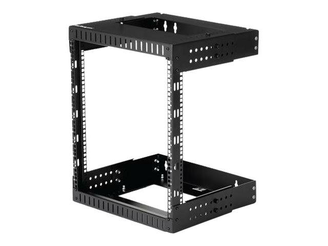 StarTech.com 12U 19"" Wall Mount Network Rack, Adjustable Depth 12-20"" 2 Post Open Frame Server Room Rack for AV/Data/ IT