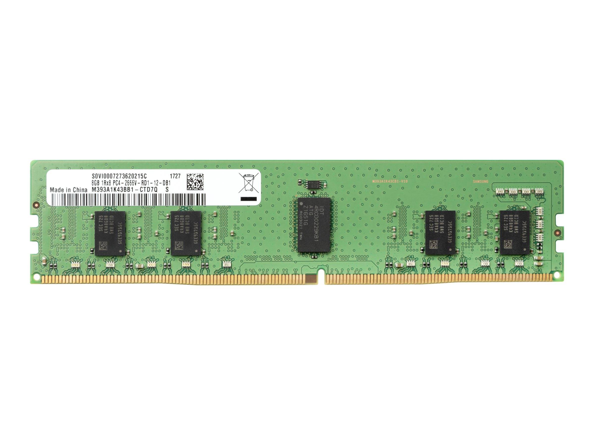HP - DDR4 - Modul - 8 GB - DIMM 288-PIN - 2666 MHz / PC4-21300 - 1.2 V - ungepuffert - non-ECC - für HP 280 G3, 280 G4,