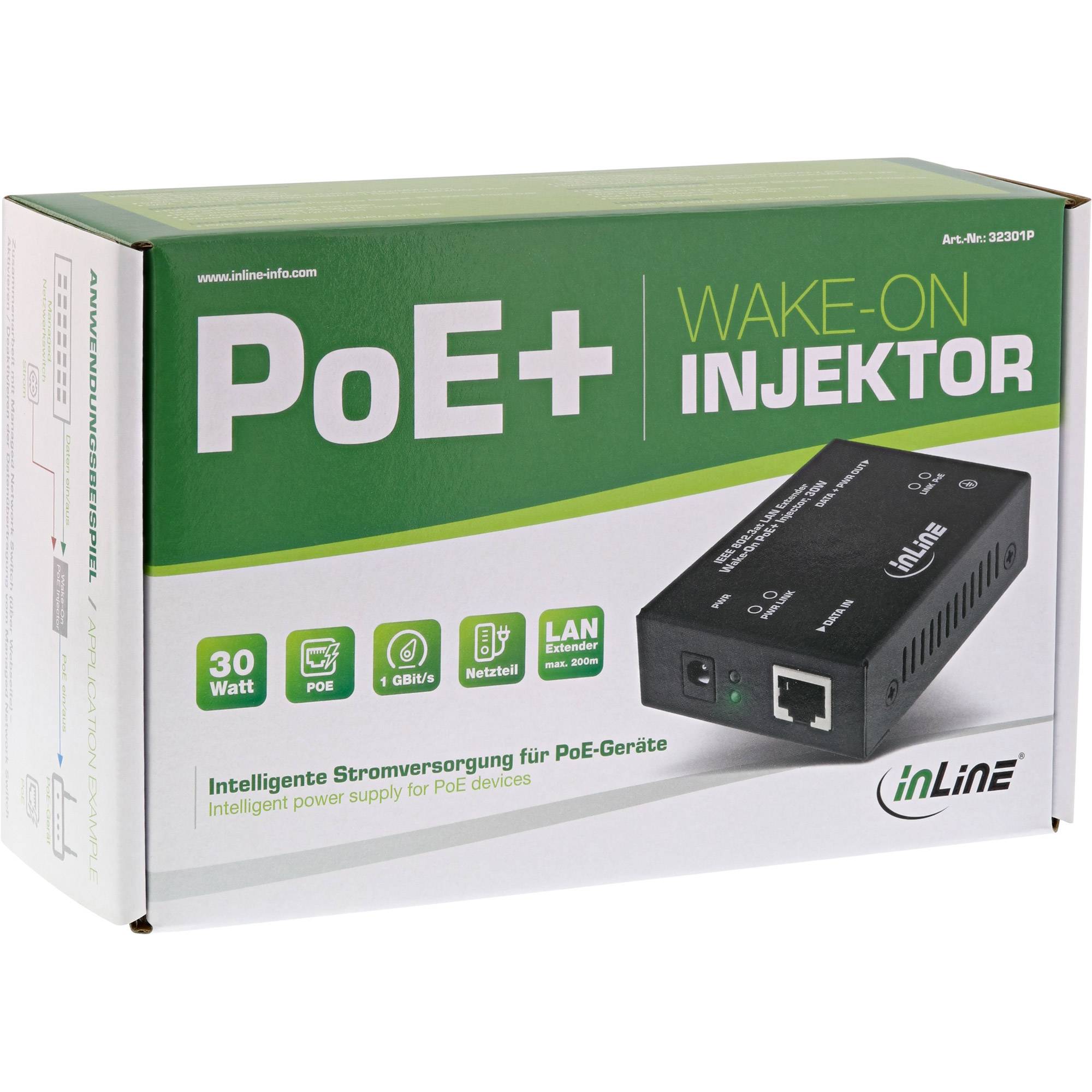 InLine - Power Injector - 30 Watt - Ethernet 10/100/1000