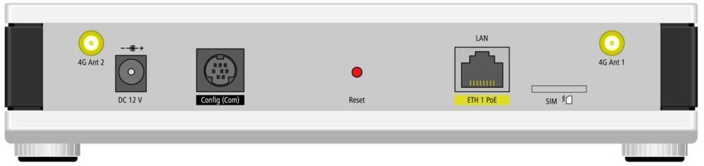 Ein roter Knopf mit der Beschriftung ‚Reset', zentriert auf einem grauen Hintergrund.