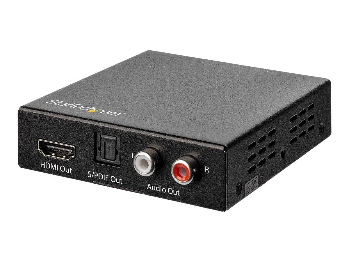 StarTech.com 4K HDMI Audio Extractor - 4K 60Hz - HDMI Audio Sound Splitter - HDR - SPDIF Toslink Optisches Audio (HD202A