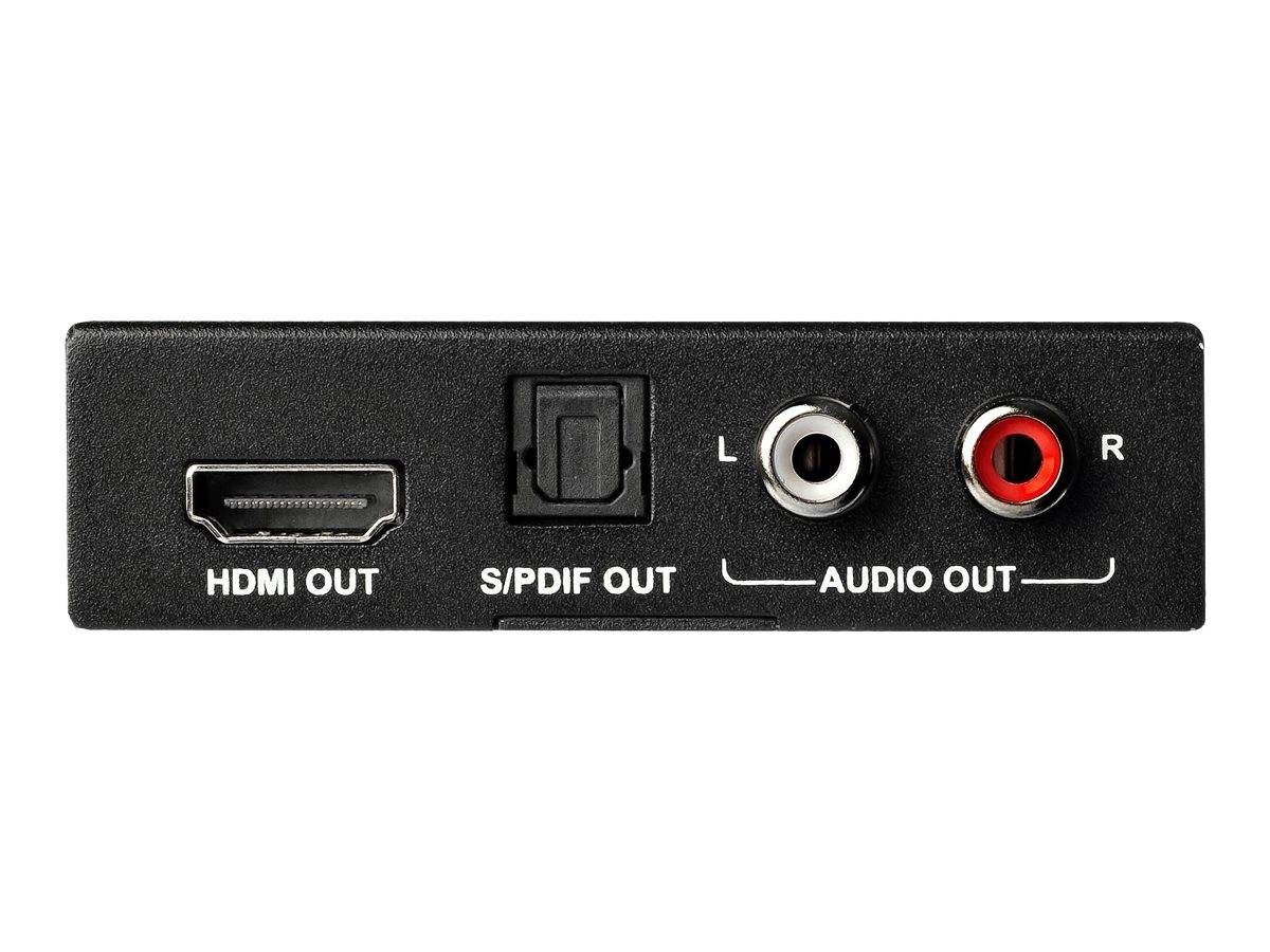 StarTech.com 4K HDMI Audio Extractor - 4K 60Hz - HDMI Audio Sound Splitter - HDR - SPDIF Toslink Optisches Audio (HD202A