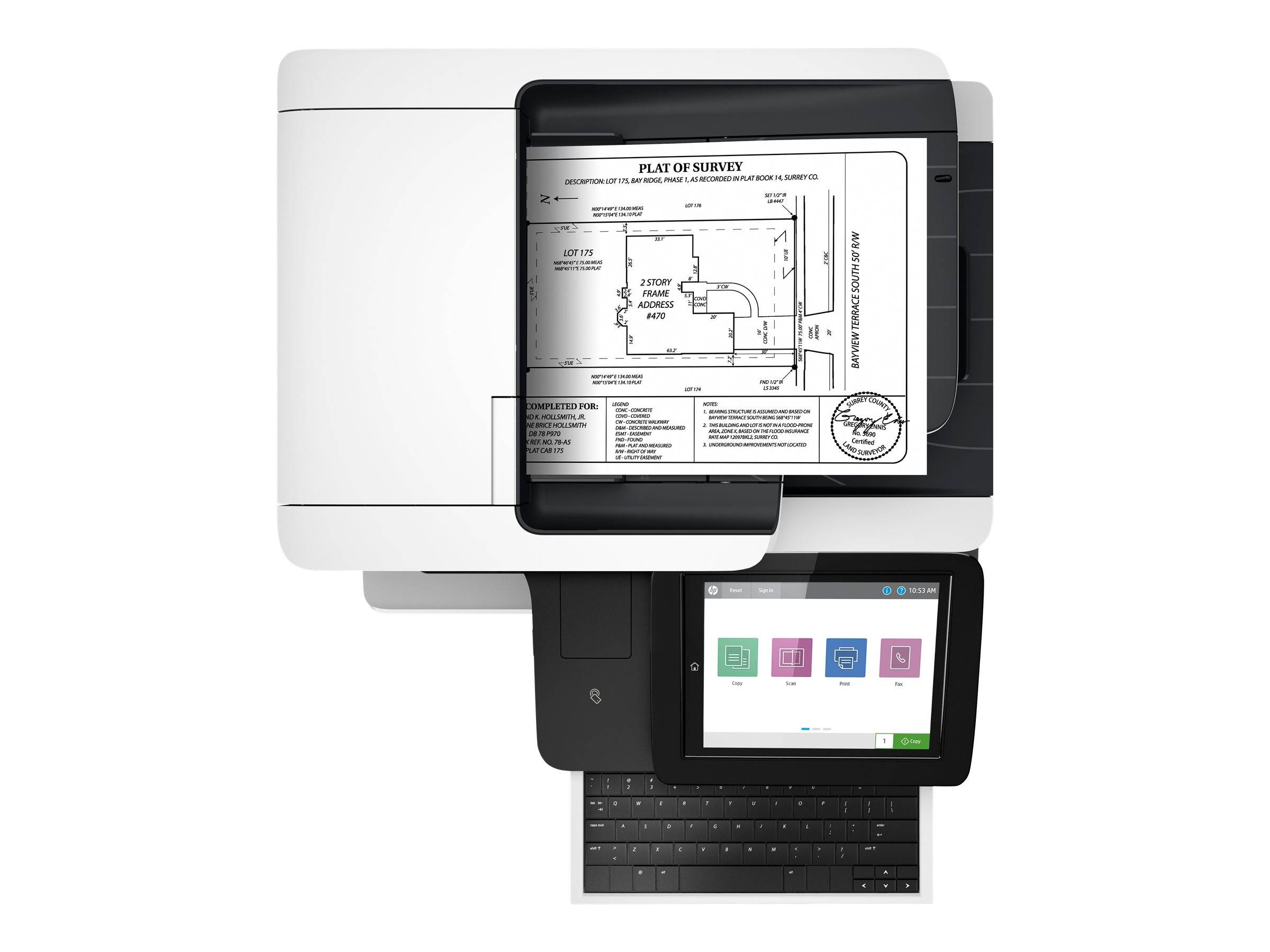 HP LaserJet Enterprise Flow MFP M528z - Multifunktionsdrucker - s/w - Laser - Legal (216 x 356 mm)/